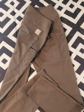Carhartt Olive Brown Utility Leggings with Side Pocket